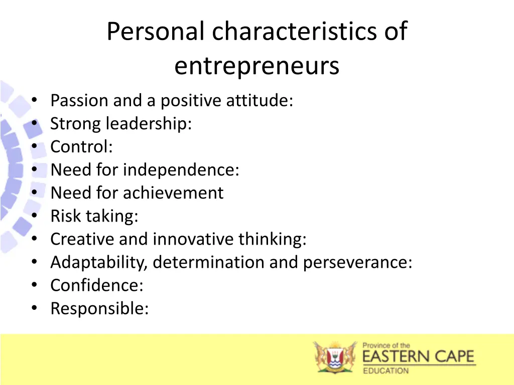 personal characteristics of entrepreneurs passion