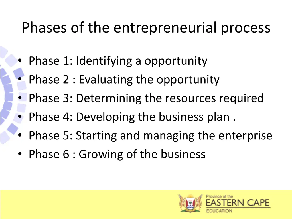 phases of the entrepreneurial process