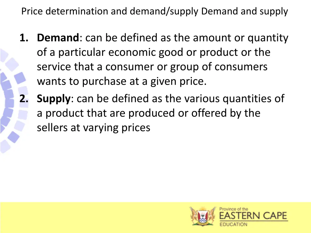 price determination and demand supply demand