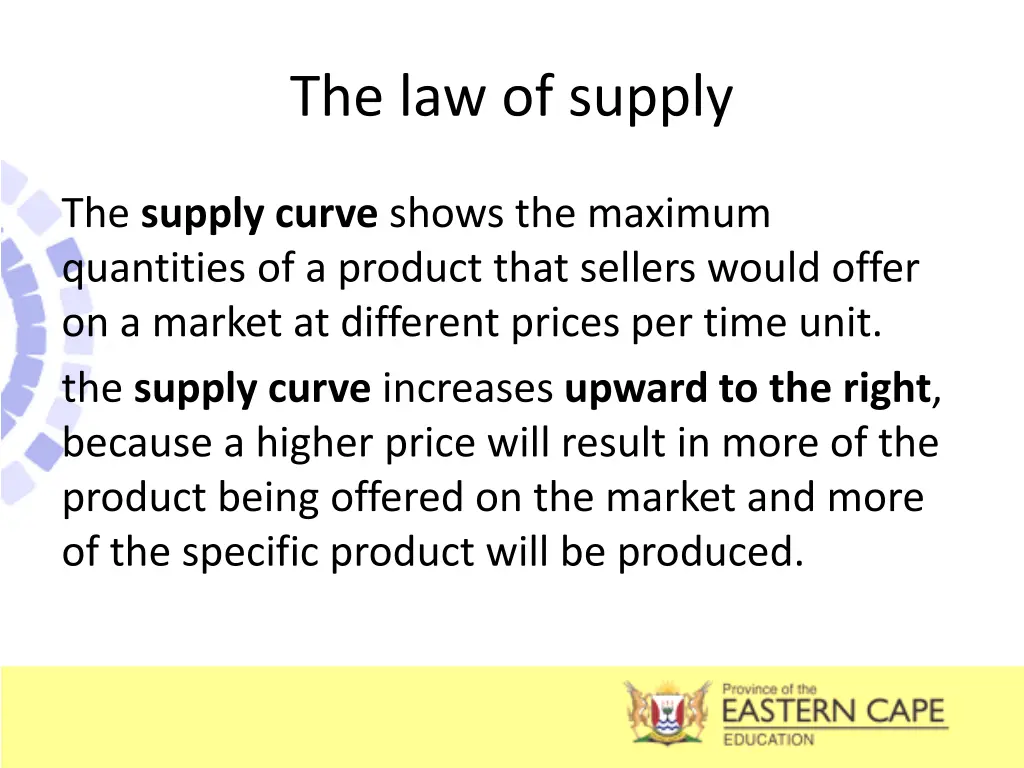 the law of supply