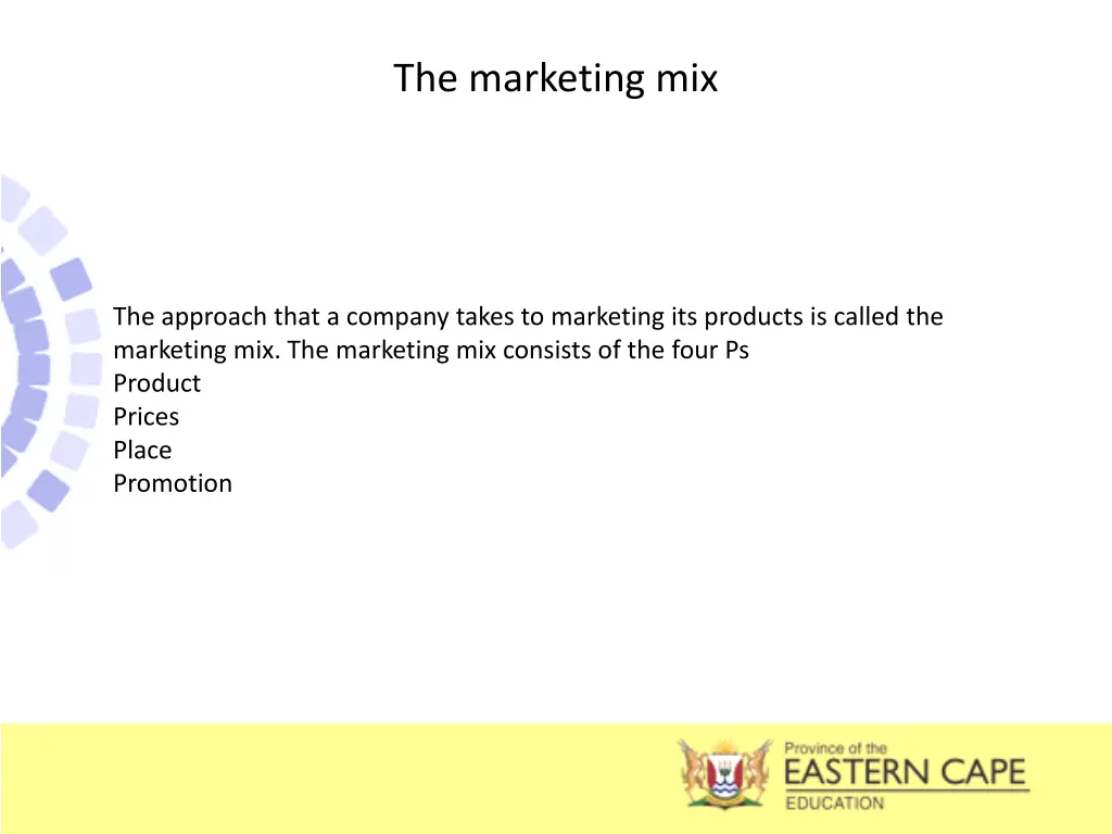 the marketing mix