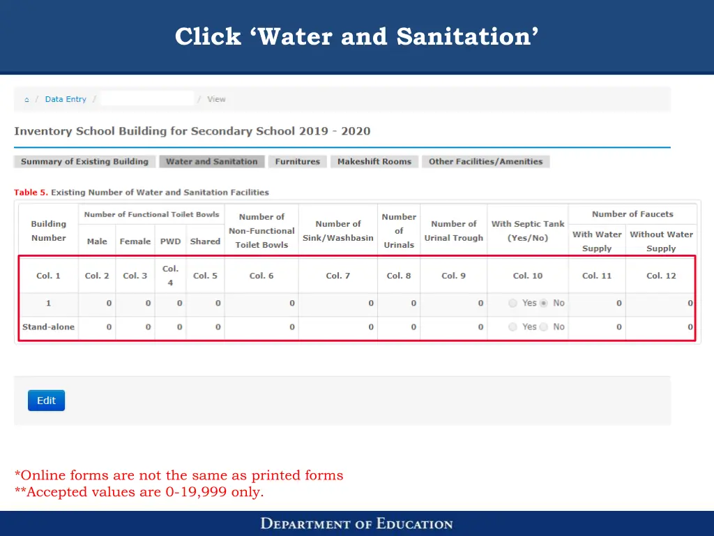 click water and sanitation