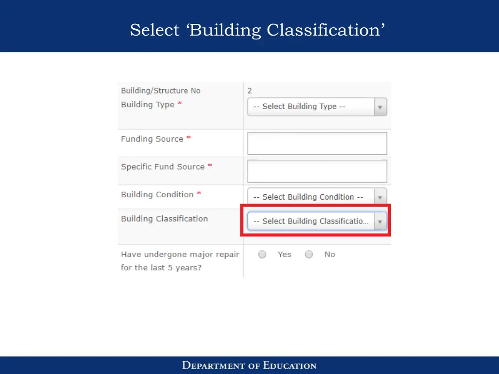 select building classification