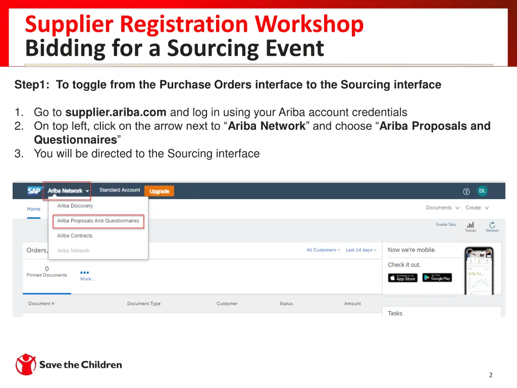 supplier registration workshop