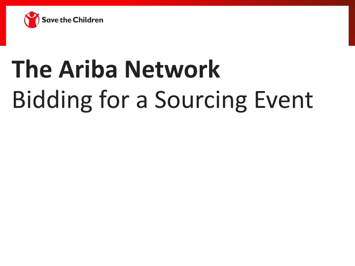 the ariba network bidding for a sourcing event