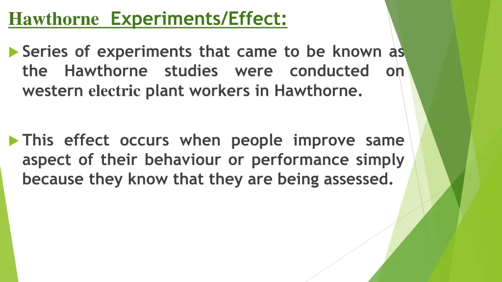 hawthorne experiments effect