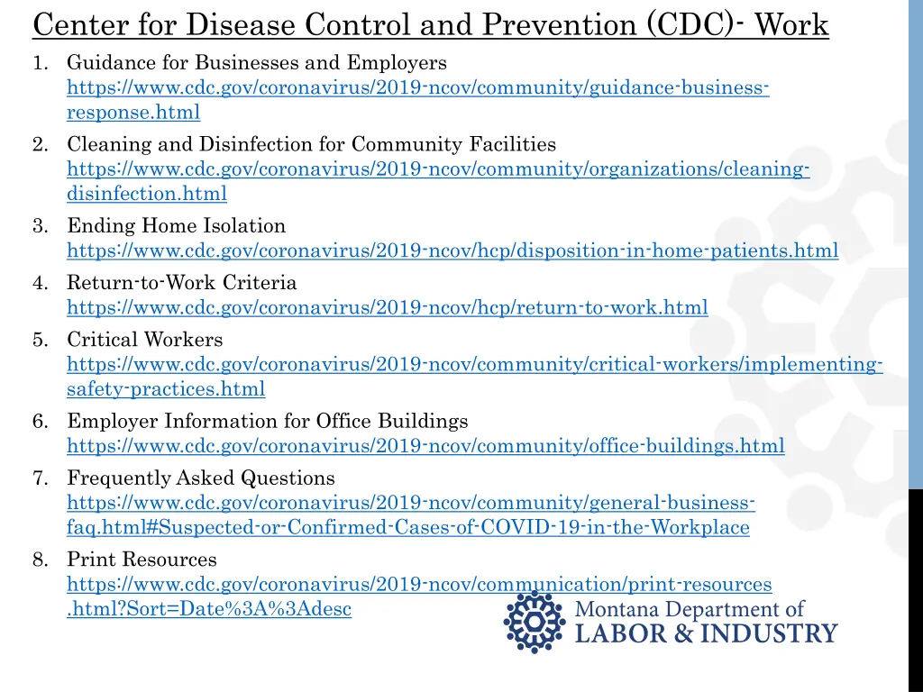 center for disease control and prevention 1