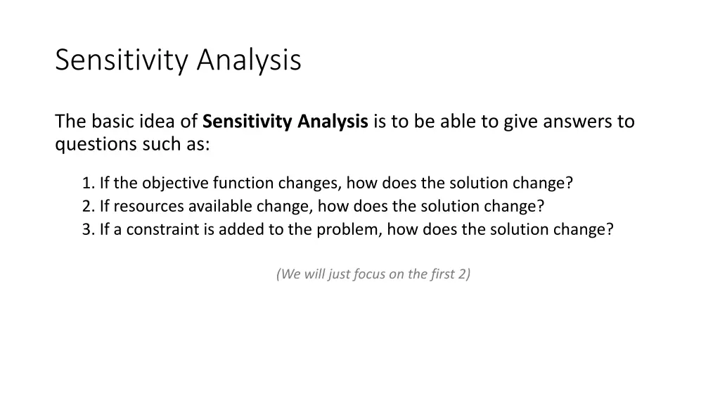 sensitivity analysis 1