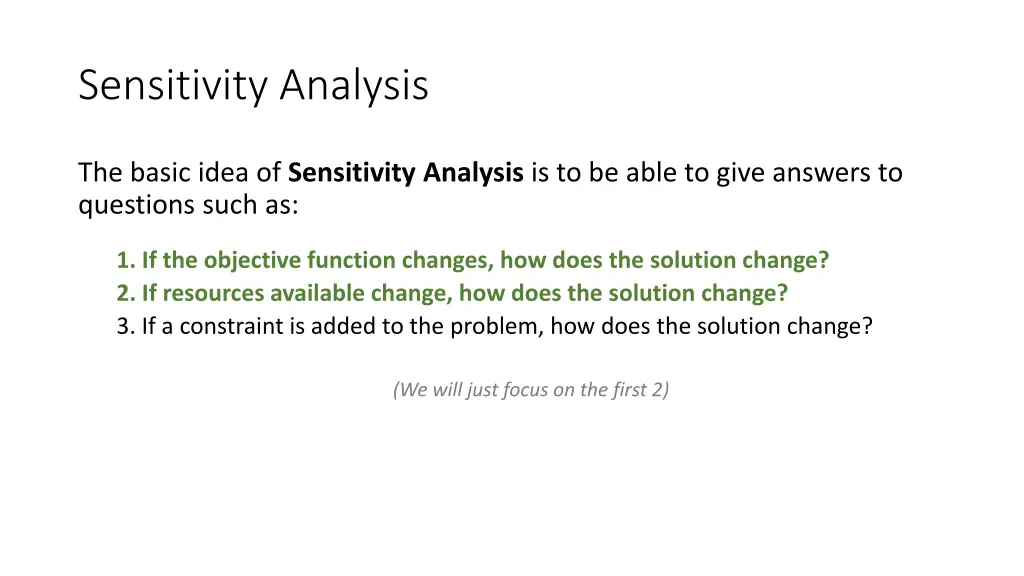 sensitivity analysis 2