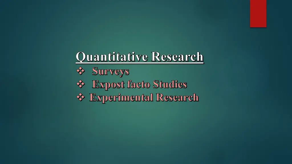 quantitative research surveys expost facto