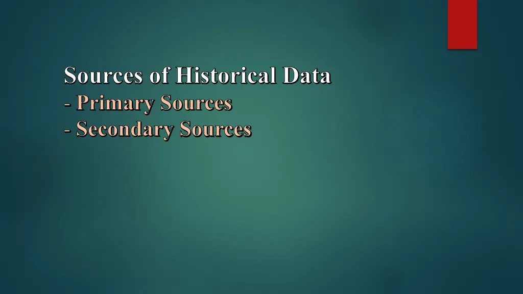 sources of historical data primary sources