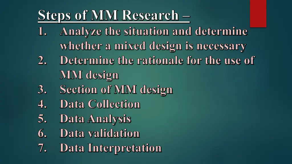 steps of mm research analyze the situation