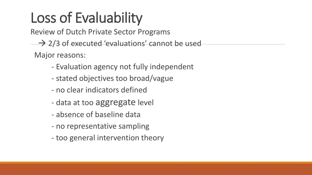 loss of evaluability loss of evaluability review