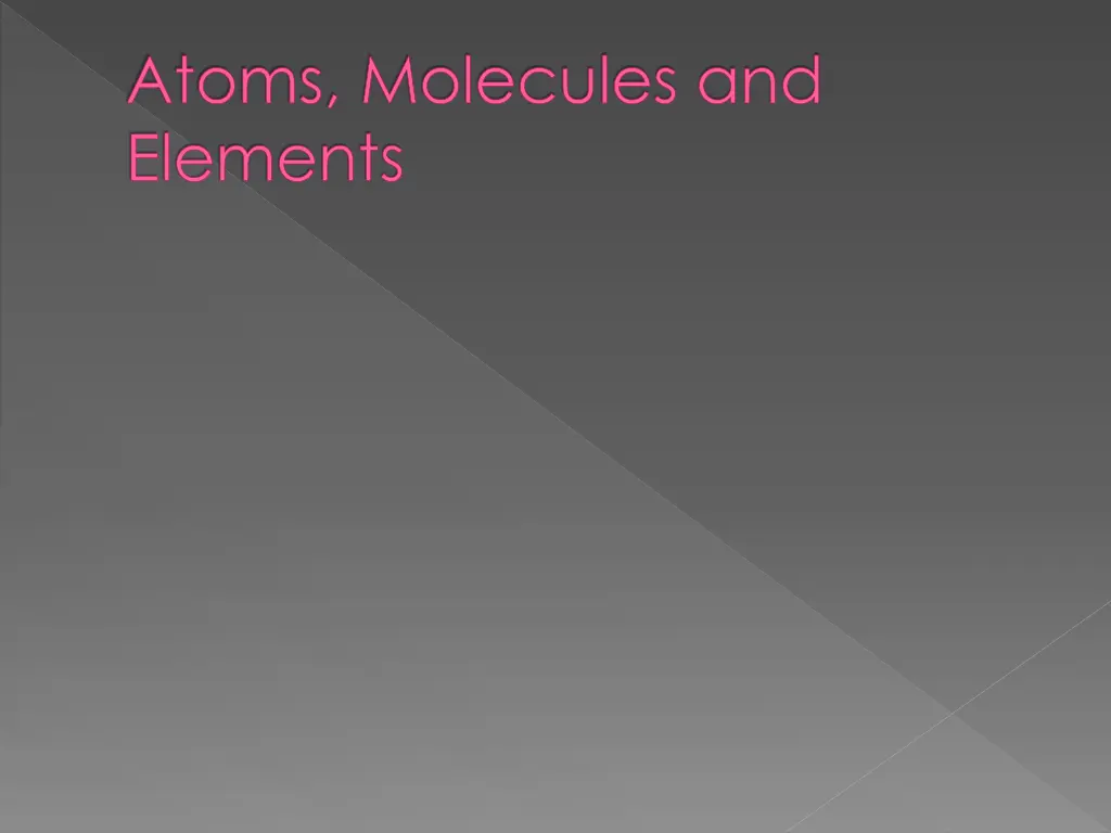 atoms molecules and elements