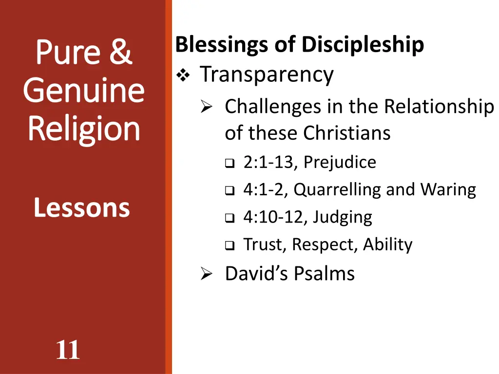 blessings of discipleship transparency challenges