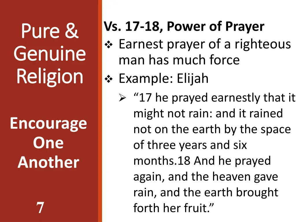 vs 17 18 power of prayer earnest prayer