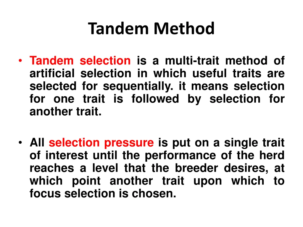 tandem method