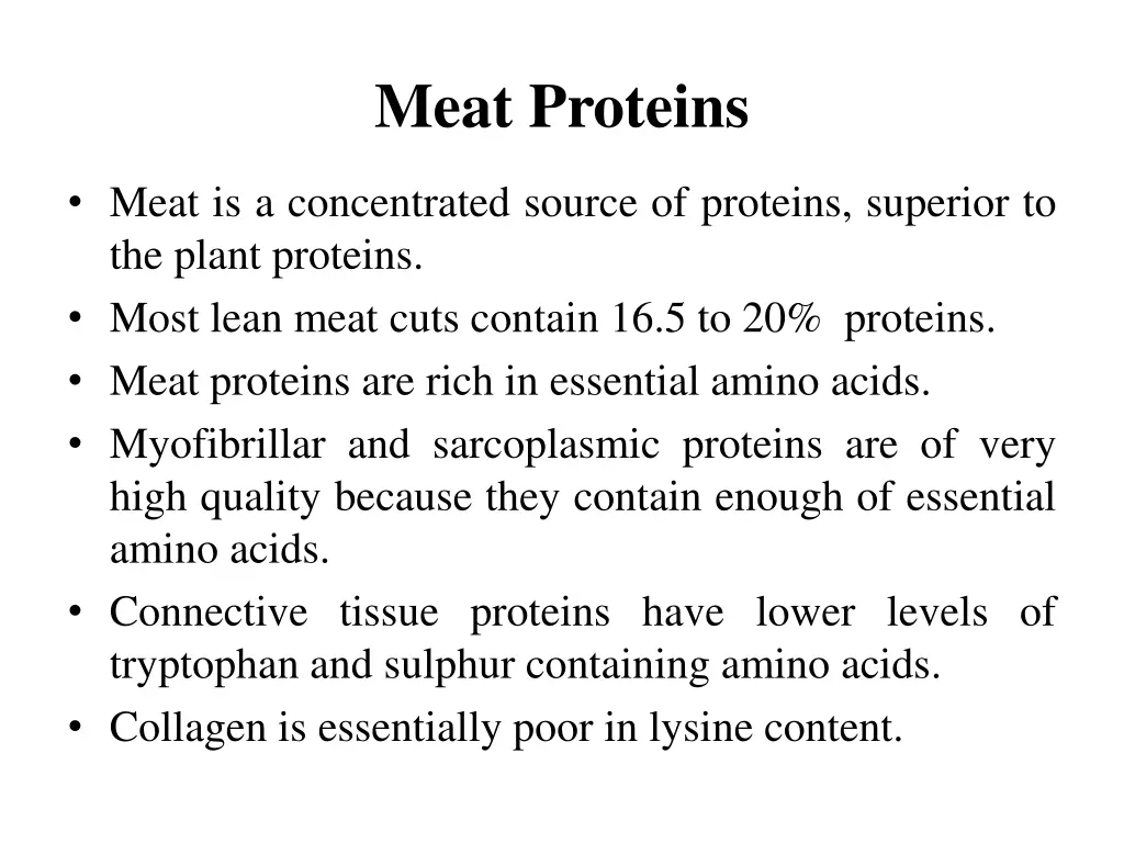 meat proteins