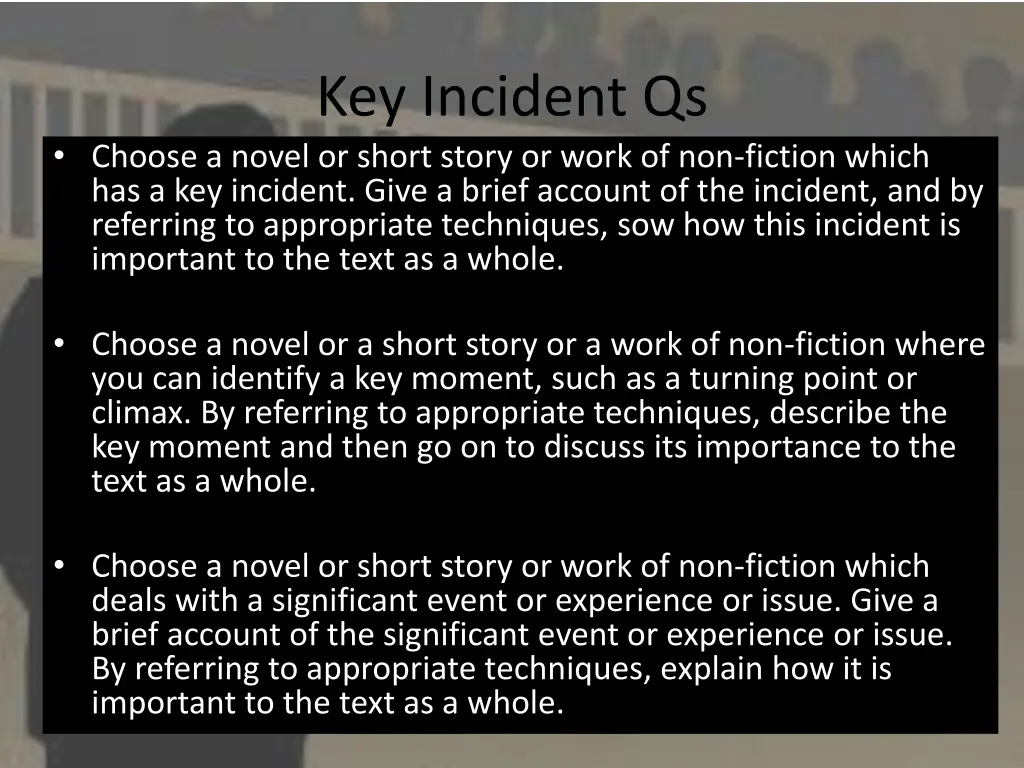 key incident qs