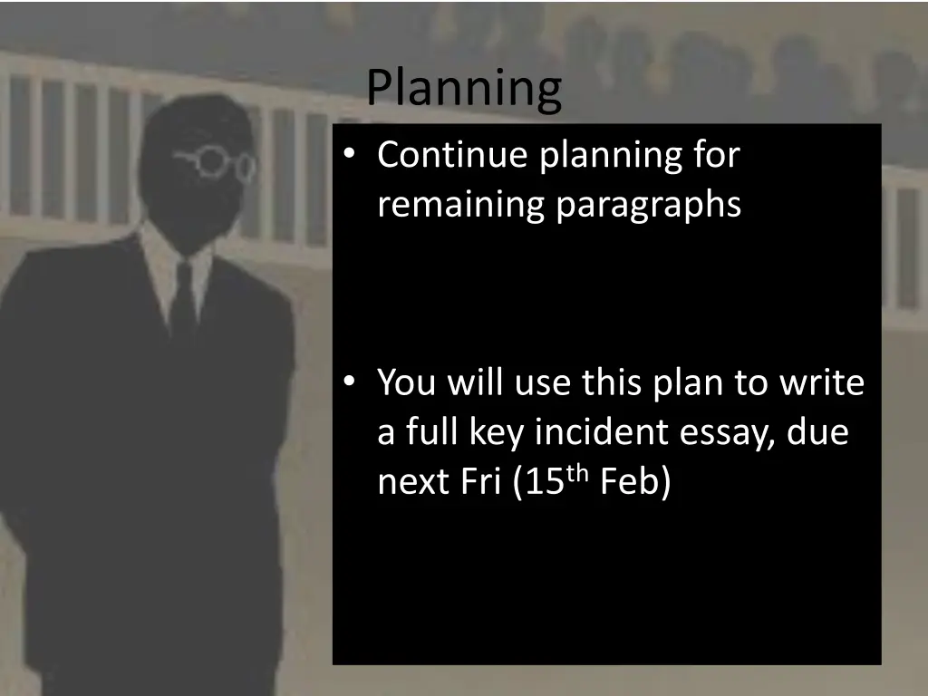 planning continue planning for remaining