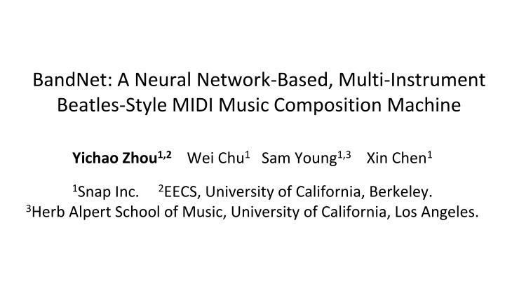 bandnet a neural network based multi instrument