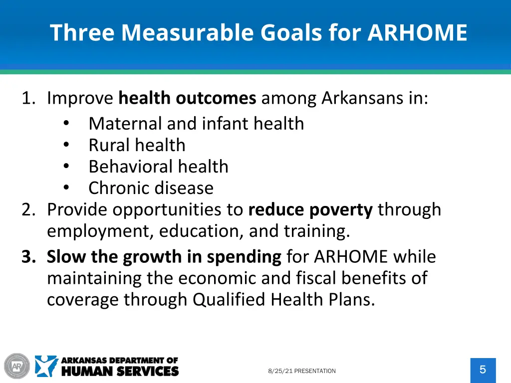 three measurable goals for arhome