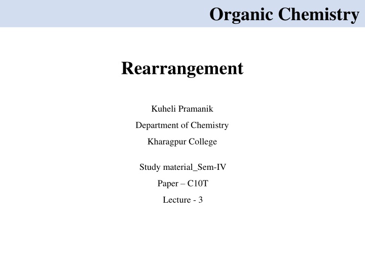 organic chemistry