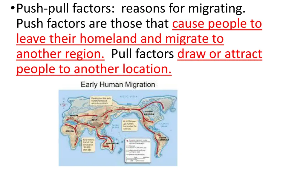 push pull factors reasons for migrating push