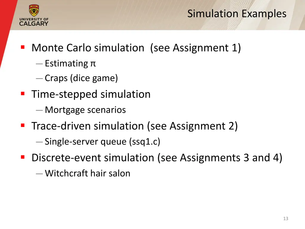 simulation examples