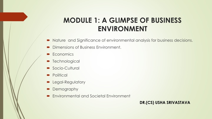 module 1 a glimpse of business environment