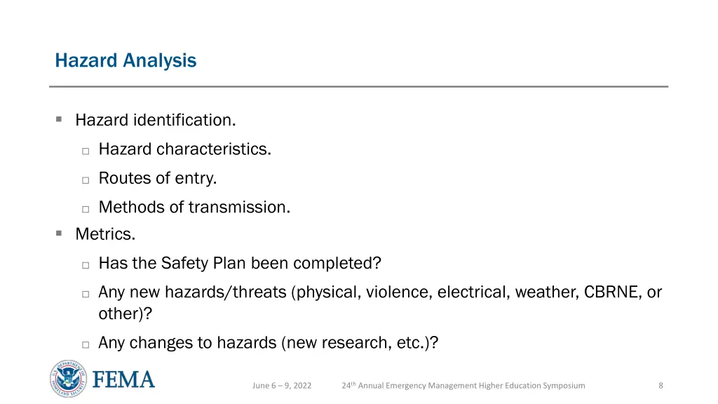 hazard analysis