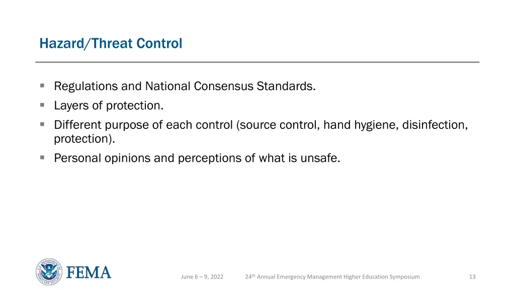 hazard threat control