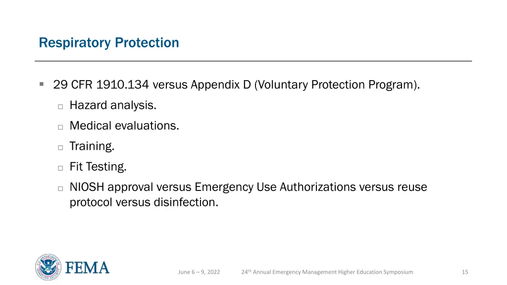 respiratory protection