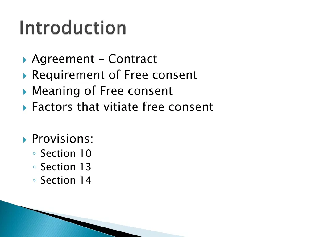 agreement contract requirement of free consent