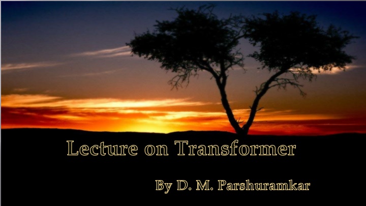 lecture on transformer