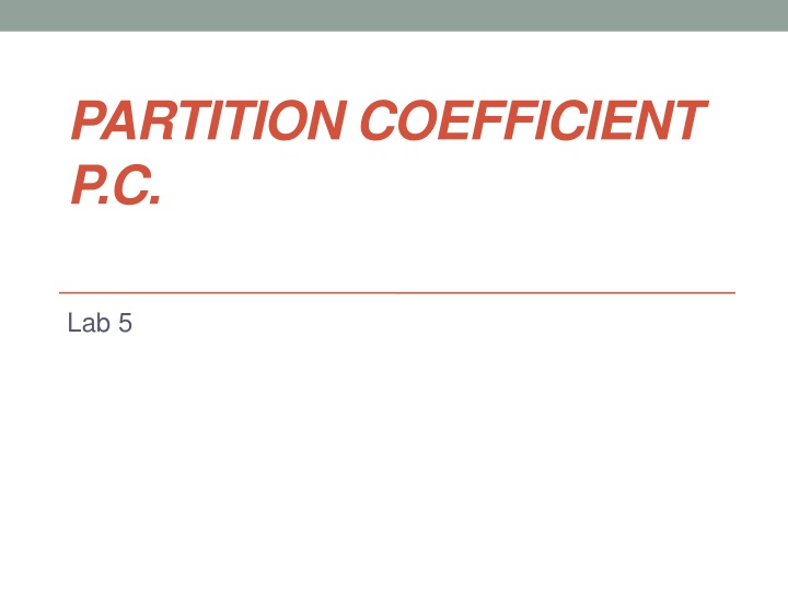 partition coefficient p c