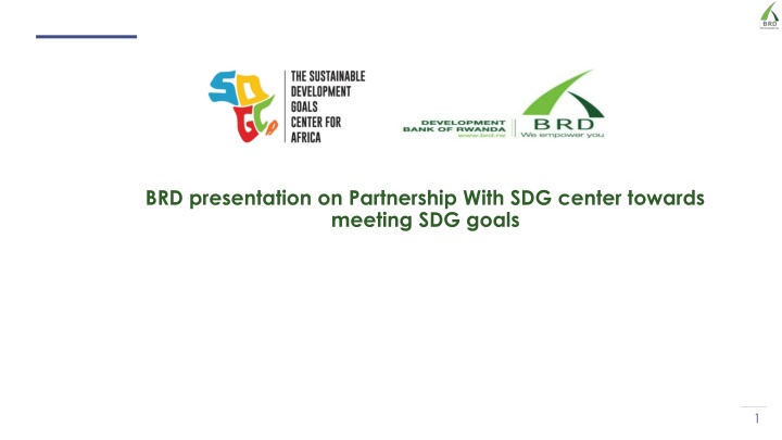 brd presentation on partnership with sdg center