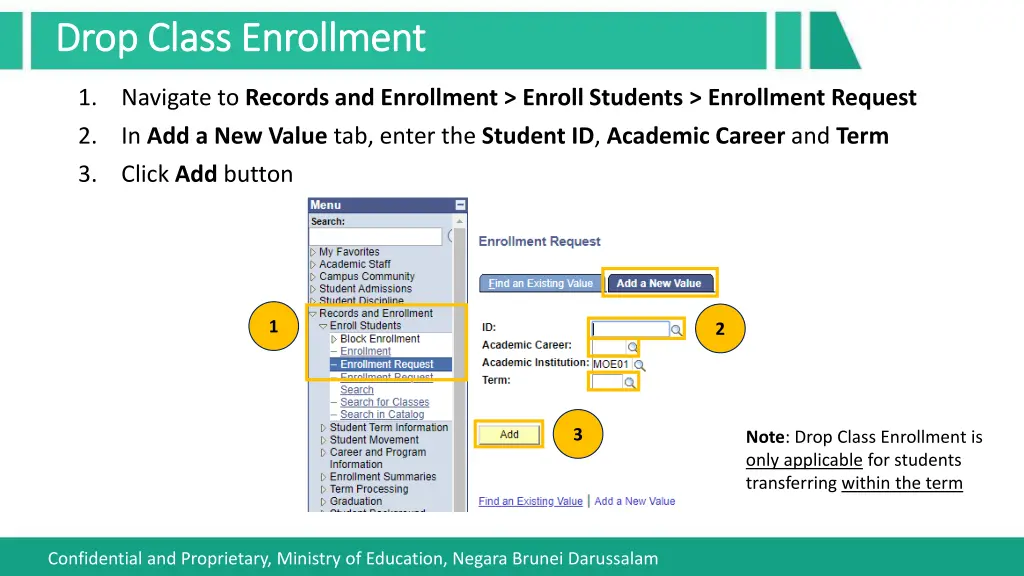 drop class enrollment drop class enrollment