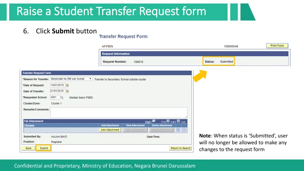 raise a student transfer request form raise 2