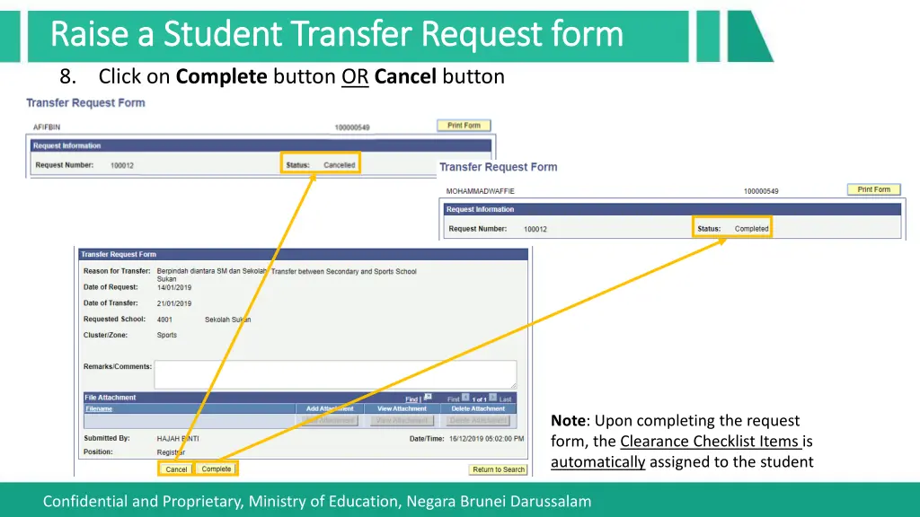 raise a student transfer request form raise 9