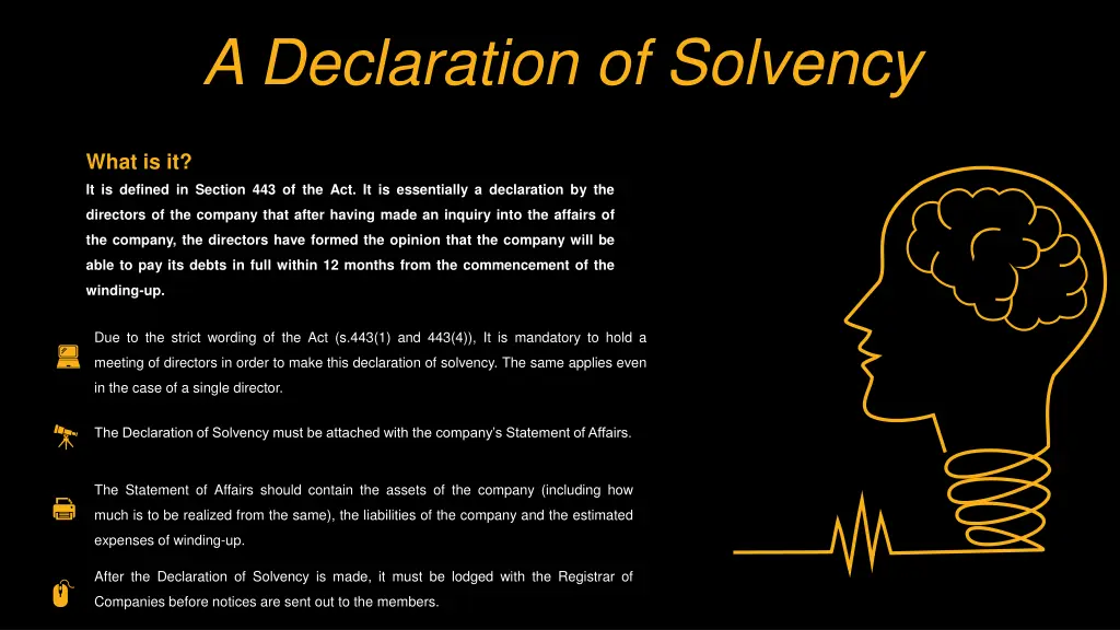 a declaration of solvency