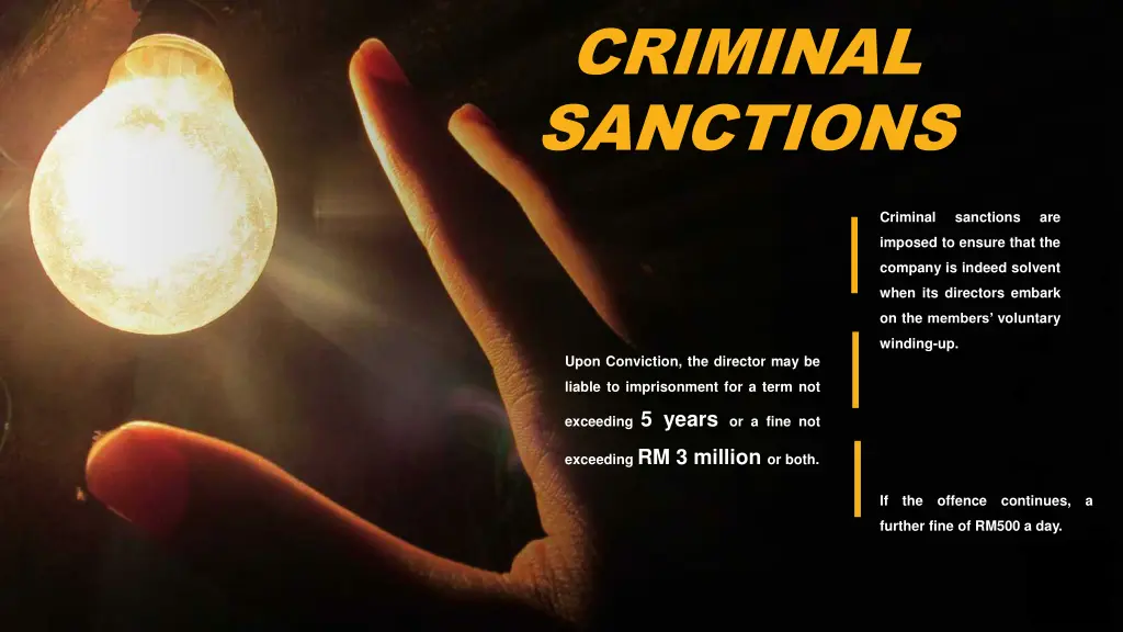 criminal sanctions