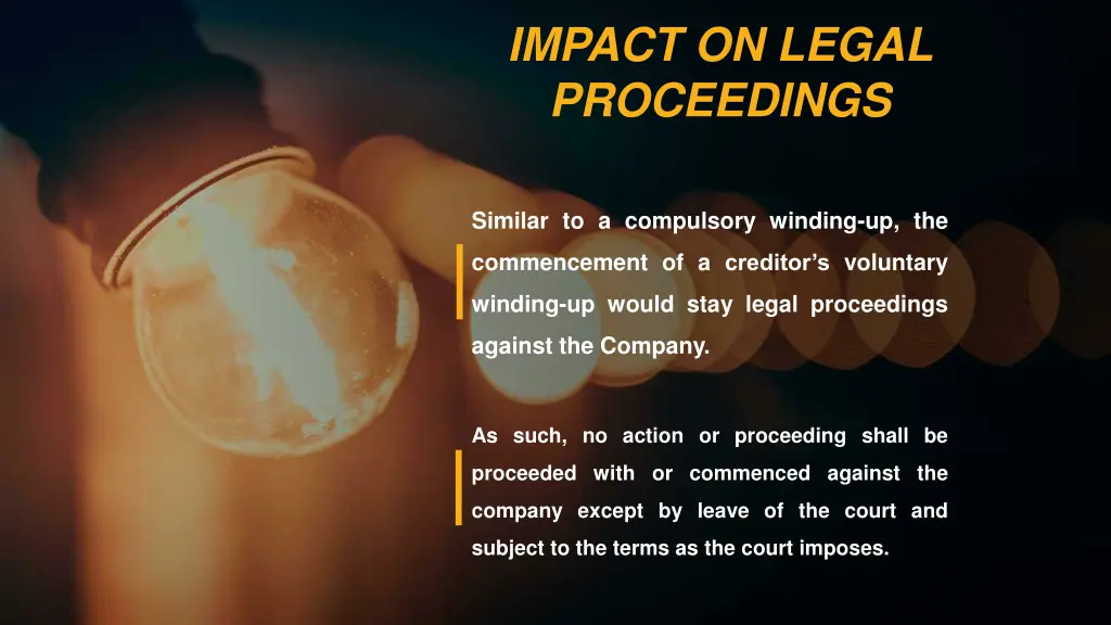 impact on legal proceedings