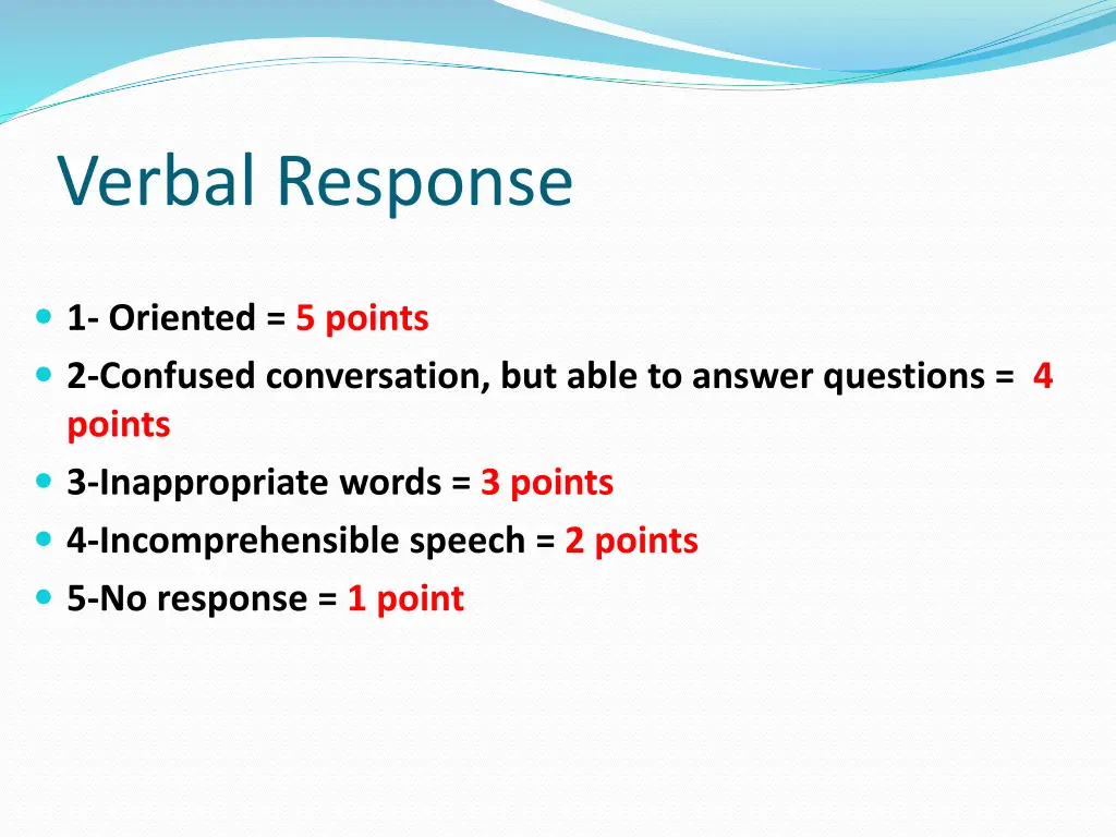 verbal response