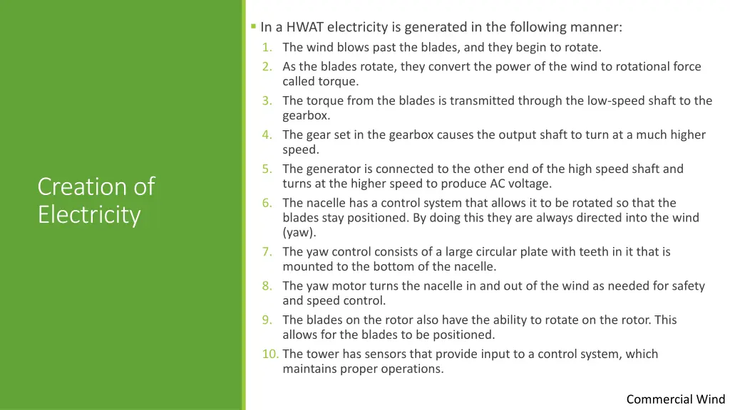 in a hwat electricity is generated