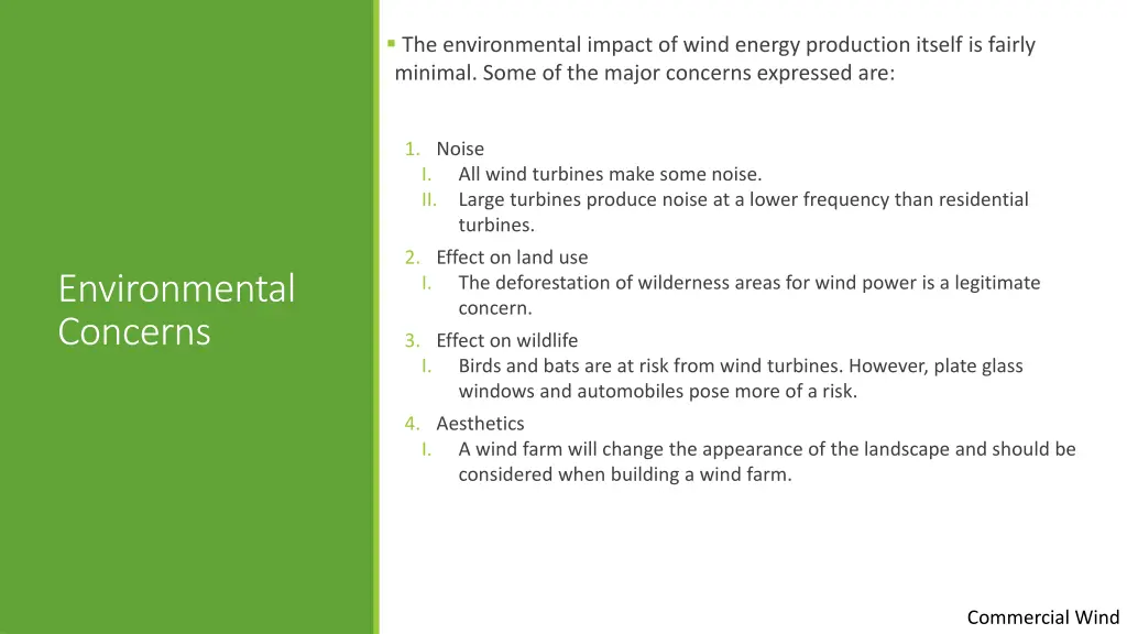 the environmental impact of wind energy