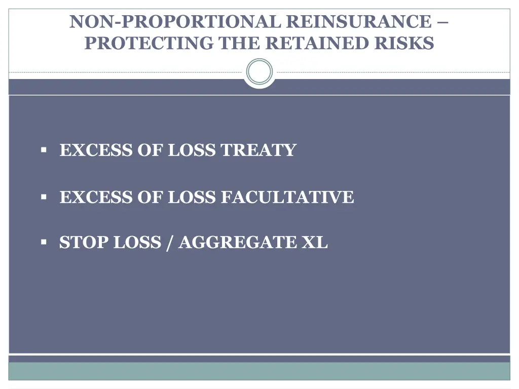 non proportional reinsurance protecting