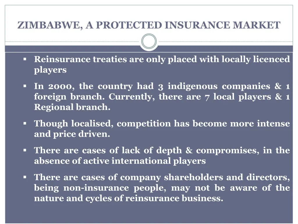 zimbabwe a protected insurance market