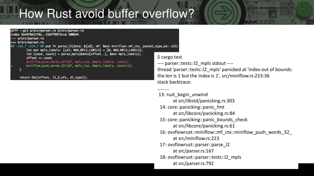 how rust avoid buffer overflow