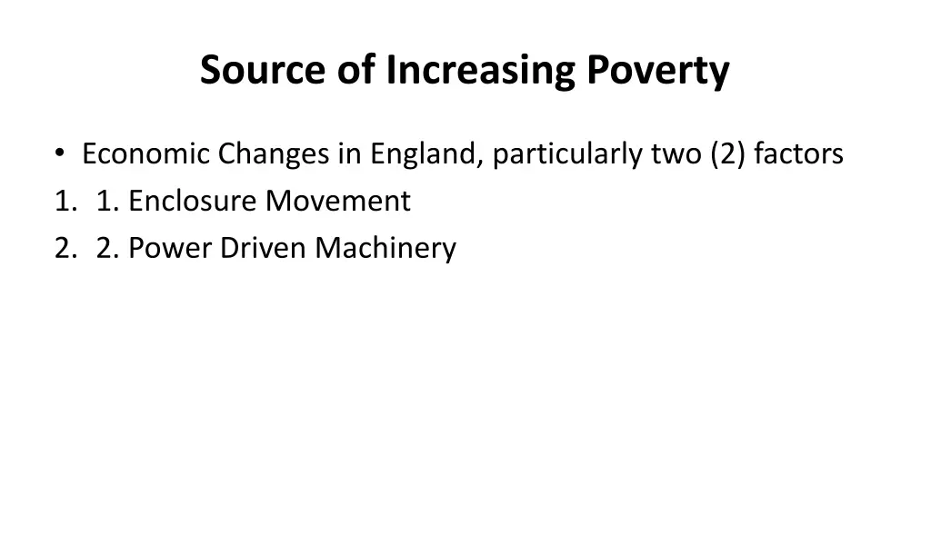 source of increasing poverty